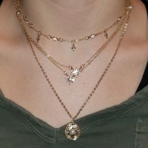 Boho Star Pendant Layered Necklace Choker Jewelry